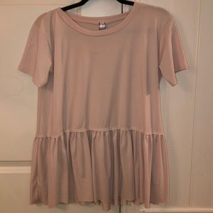 Light Pink Peplum Tee